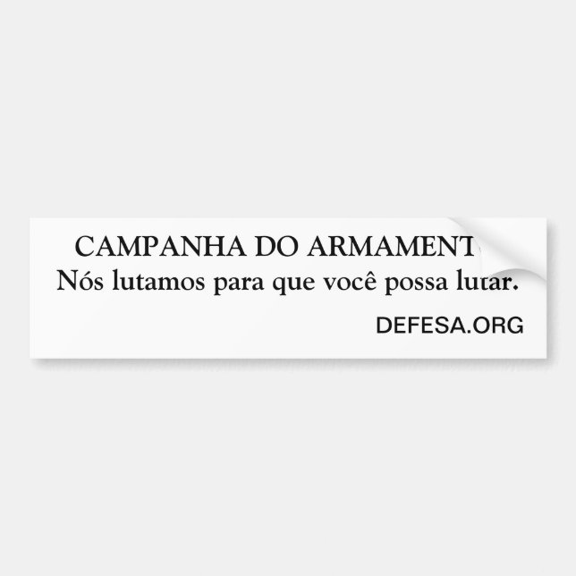 Adesivo carro Campanha do Armamento Bildekal (Framsidan)