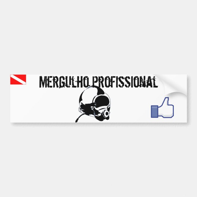 Adesivo carro eu curto mergulho profissional. bildekal (Framsidan)