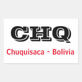 Adesivo Chuquisaca Bolivia Rektangulärt Klistermärke