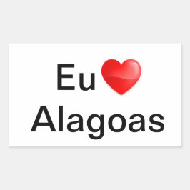 Adesivo eu amo Alagoas Rektangulärt Klistermärke
