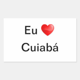 Adesivo eu amo Cuiabá Rektangulärt Klistermärke