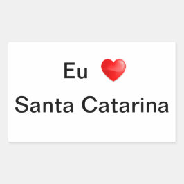 Adesivo eu amo Santa Catarina Rektangulärt Klistermärke