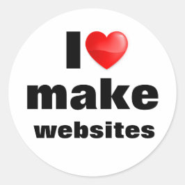 Adesivo I love make websites Runt Klistermärke