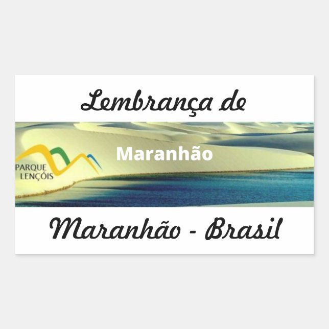 Adesivo lembrança de Maranhão Rektangulärt Klistermärke (Framsida)