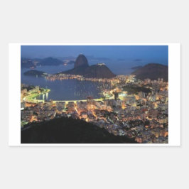 Adesivo lembrança de Rio de Janeiro Rektangulärt Klistermärke