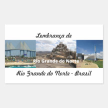 Adesivo lembrança de Rio Grando do Norte Brasil