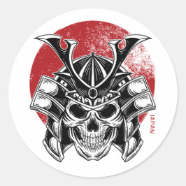 Adesivo Máscara Oni / Oni Mask Sticker Runt Klistermärke