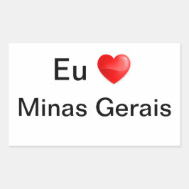Adesivo Minas Gerais Brasil Rektangulärt Klistermärke