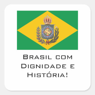 Adesivo Monarquia Dignidade. Fyrkantigt Klistermärke