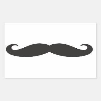 Adesivo Mustache Rektangulärt Klistermärke