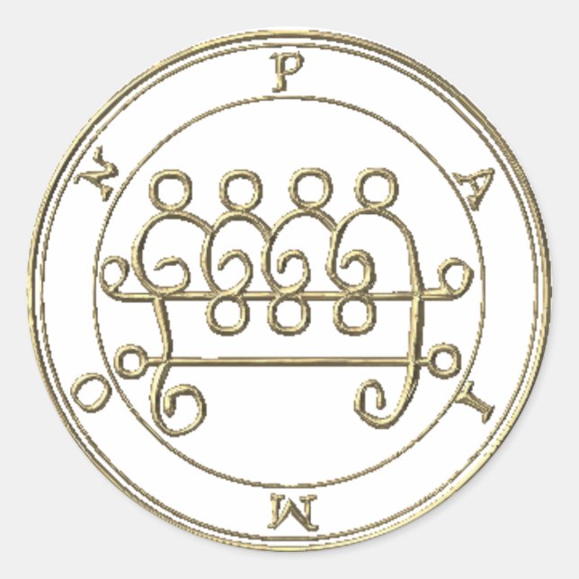 Adesivo Paimon 2 Goétia Runt Klistermärke (Framsida)