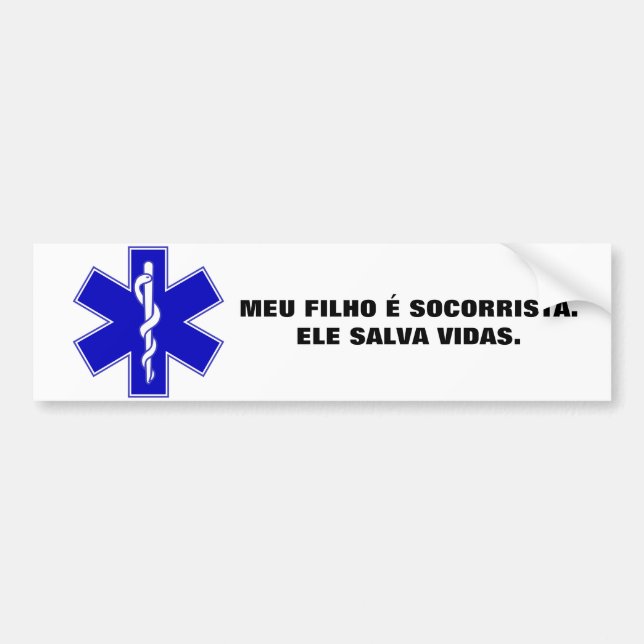 Adesivo para carros: SOCORRISTA. Bildekal (Framsidan)