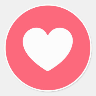 Adesivo Redondo Reação Amei Runt Klistermärke