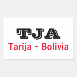 Adesivo Tarija Bolivia Rektangulärt Klistermärke