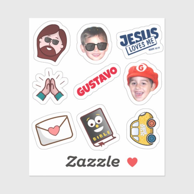 Adesivos personalizados com foto e nome klistermärken (Ark)