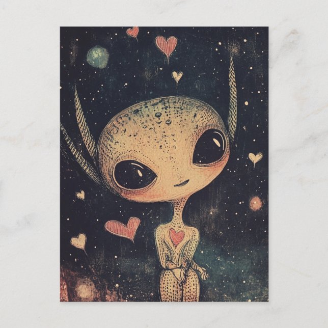 Adful Little Alien Vykort (Framsida)