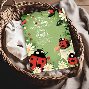 Adful Little Ladybug Girl Baby Diapper Raffle Tilläggskort