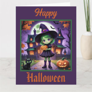Adful Little Witch Halloween Kort