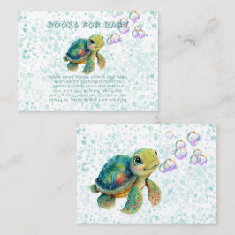 Adful Turtle and Bubbles Bok for Baby Visitkort