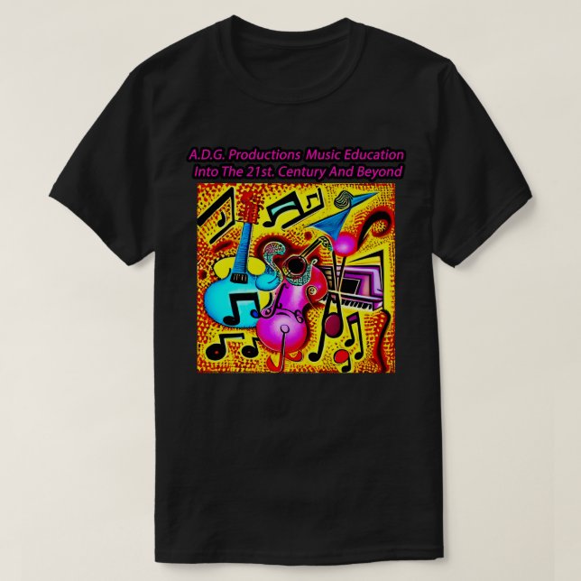 ADG Productions funky Musical Groove T Shirt (Design framsida)