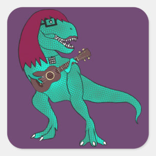 ADH T-Rex Fyrkantigt Klistermärke