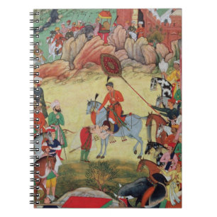 Adham Khan som betalar vördnad till Akbar på Anteckningsbok