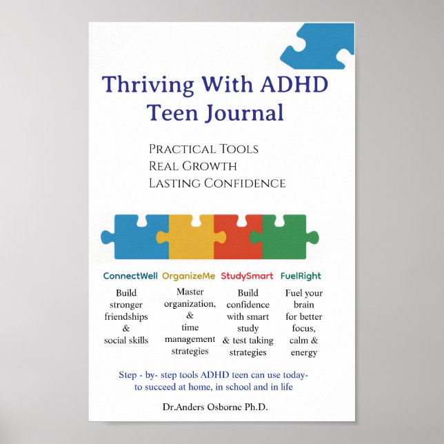 ADHD  2] Use this one ***FRONT COVER  TEEN JOURNAL Poster (Framsidan)