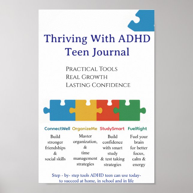 ADHD  3] Use this one ***FRONT COVER  TEEN JOURNAL Poster (Framsidan)