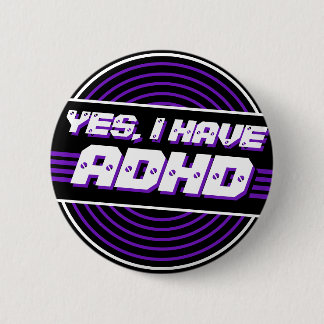 ADHD 80s Music Black Lila Vinyl Record Knapp