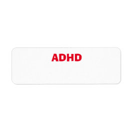 ADHD ADD ADD-hälsoproblem Returadress Etikett