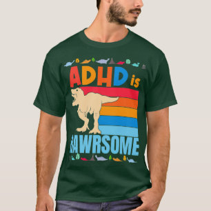 ADHD är Fantastisk Boys Girls ADHD Awareness Dinos T Shirt