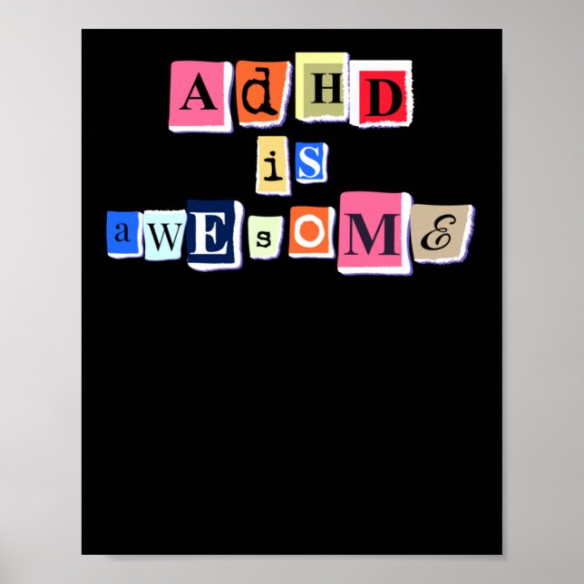 Adhd är Fantastisk en fin citat som firar Aspie Ne Poster (Framsidan)