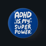 ADHD är min Roligt Bubble Brev Blue Knapp<br><div class="desc">Hand gjorde knappkonst åt dig! Anpassa med egen text eller ändra färg. Kolla min butik för mycket mer färg och design eller säg till mig om du vill ha något anpassningsbar!</div>