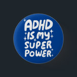 ADHD är min Roligt Bubble Brev Blue Knapp<br><div class="desc">Hand gjorde knappkonst åt dig! Anpassa med egen text eller ändra färg. Kolla min butik för mycket mer färg och design eller säg till mig om du vill ha något anpassningsbar!</div>