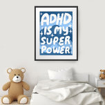ADHD är min Roligt Bubble Brev Blue Poster<br><div class="desc">Jag hoppas att du gillar den här roligten konst! Lägg till din egen text, ändra även bakgrunden färg. Markera utskriften som är storlek med hjälp av listrutan ovan och du kan klicka på knappen "Redigera design" för att anpassa teckningen så att den passar alla storleka pappra. Köp en enkel poster...</div>