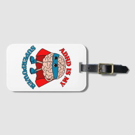 ADHD är min superkraft - hjärnan med en kapsel Bagagebricka