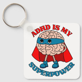 ADHD är min superkraft - hjärnan med en kapsel Nyckelring