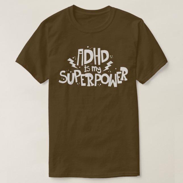 ADHD är mitt problem med superströmsbrist Q T Shirt (Design framsida)