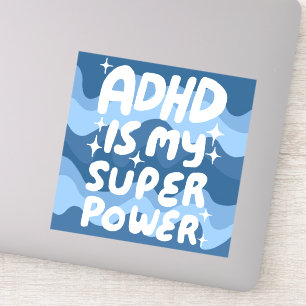 ADHD ÄR MY SUPERPOWER Roligt Colorful Bubble Brev Klistermärken