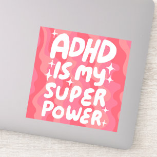 ADHD ÄR MY SUPERPOWER Roligt Colorful Bubble Brev Klistermärken