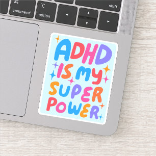 ADHD ÄR MY SUPERPOWER Roligt Colorful Bubble Brev Klistermärken