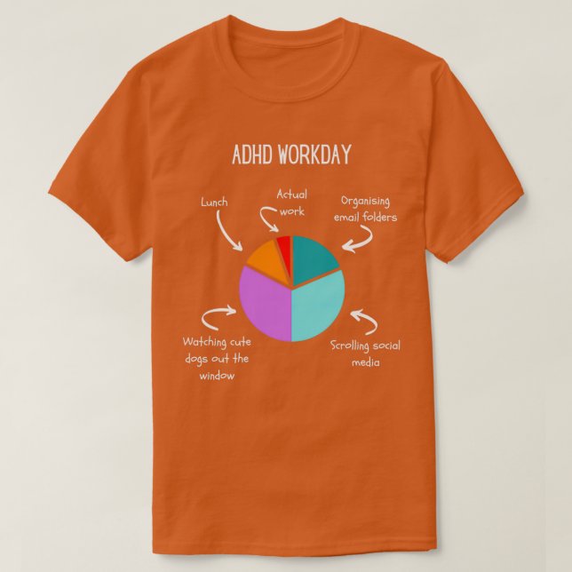ADHD-arbetsdag ADHD Merch Neurodiversity T Shirt (Design framsida)