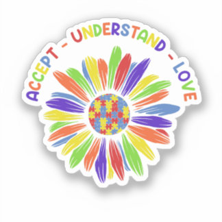 ADHD, autism, aba, psykisk hälsa, medvetandegörand Klistermärken