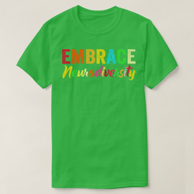 ADHD Autism ASD Embrace Neurodiversity Premium T Shirt (Design framsida)