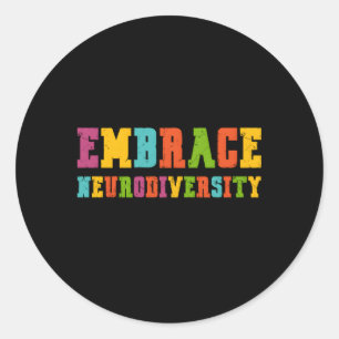 Adhd Autism Asd Embrace Neurodiversity Runt Klistermärke