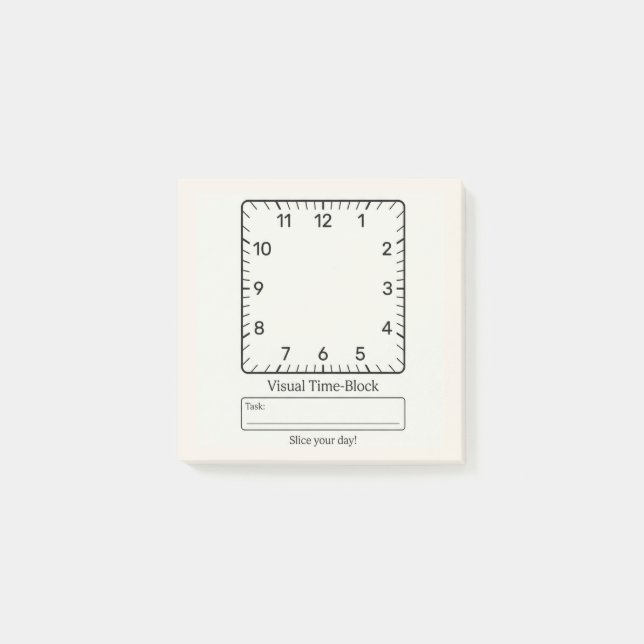 ADHD Autism Visuell tidsblockering  Post-it Block (Framsida)