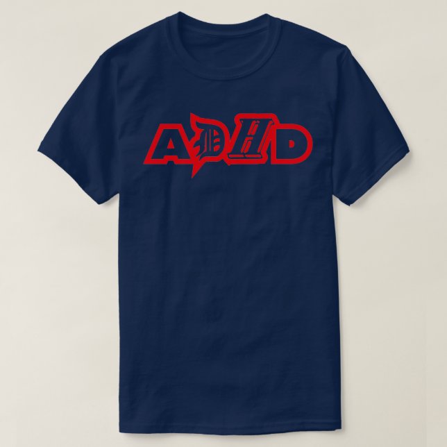 ADHD Awareness AttentionbristPeractivity disor T Shirt (Design framsida)