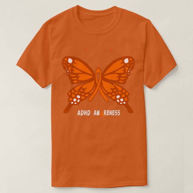 ADHD AWARENESS BUTTERFLY T SHIRT (Design framsida)
