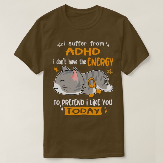 ADHD Awareness I Blx27t har ADHD-upplevelse T Shirt (Design framsida)