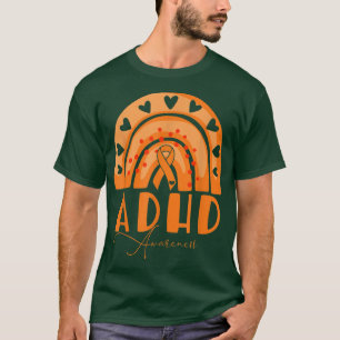ADHD Awareness Rainbow Ribbon för manar kvinnor ba T Shirt